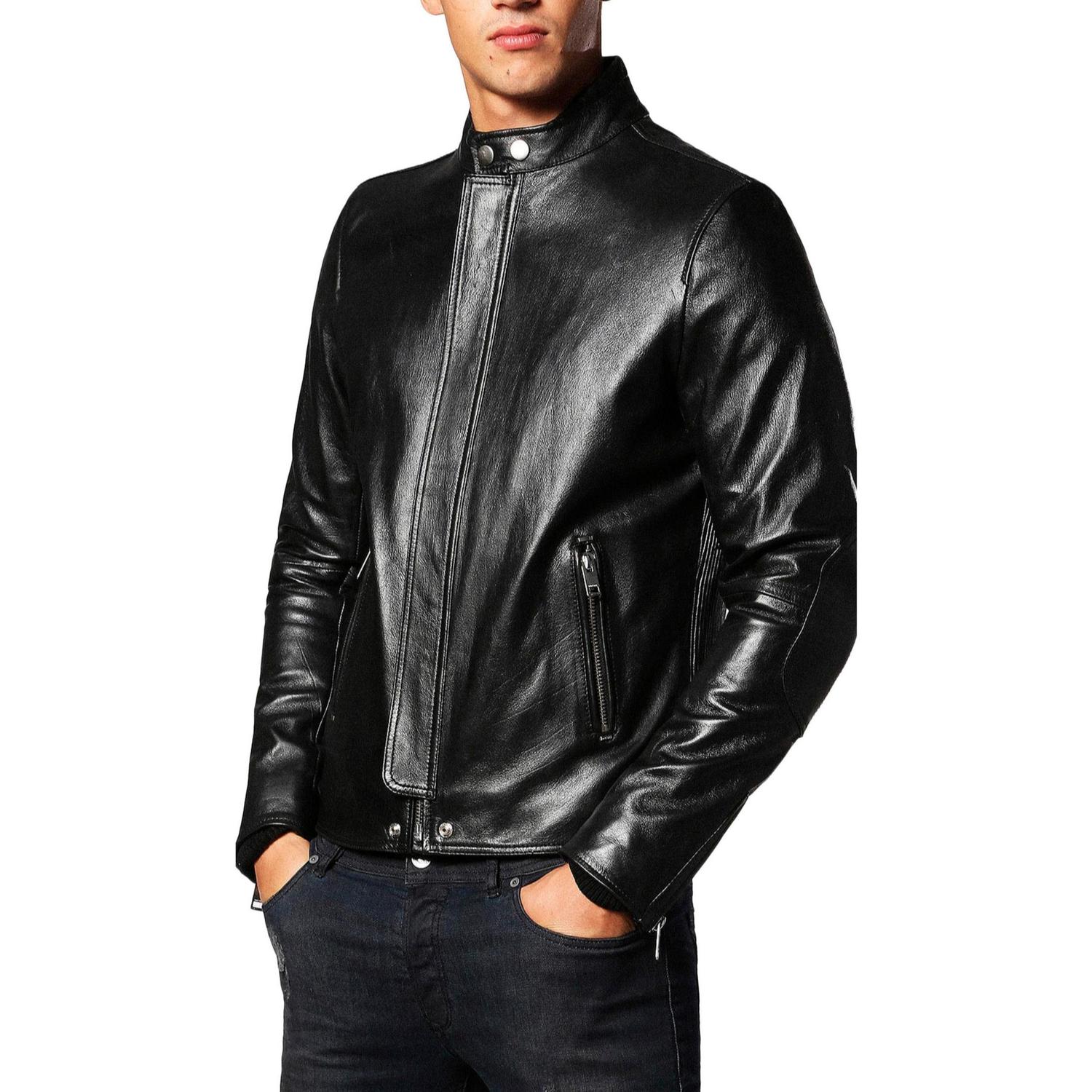 

Кожаная куртка мужская черная DIESEL, Черный, Кожаная куртка мужская черная DIESEL