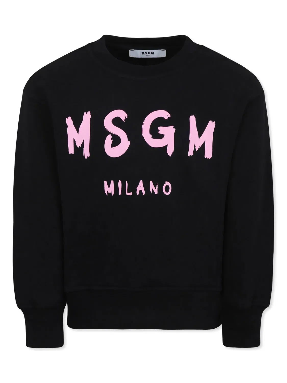 MSGM Худи из 100% хлопка черного цвета