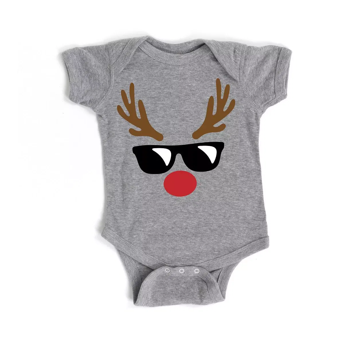 Детское боди с коротким рукавом Reindeer Boy The Juniper Shop, Heather Grey