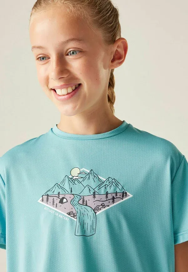 Футболка с принтом Amusing lightweight short sleeved graphic t-shirt unisex, Regatta, Nordic Blue, синий — фото 4