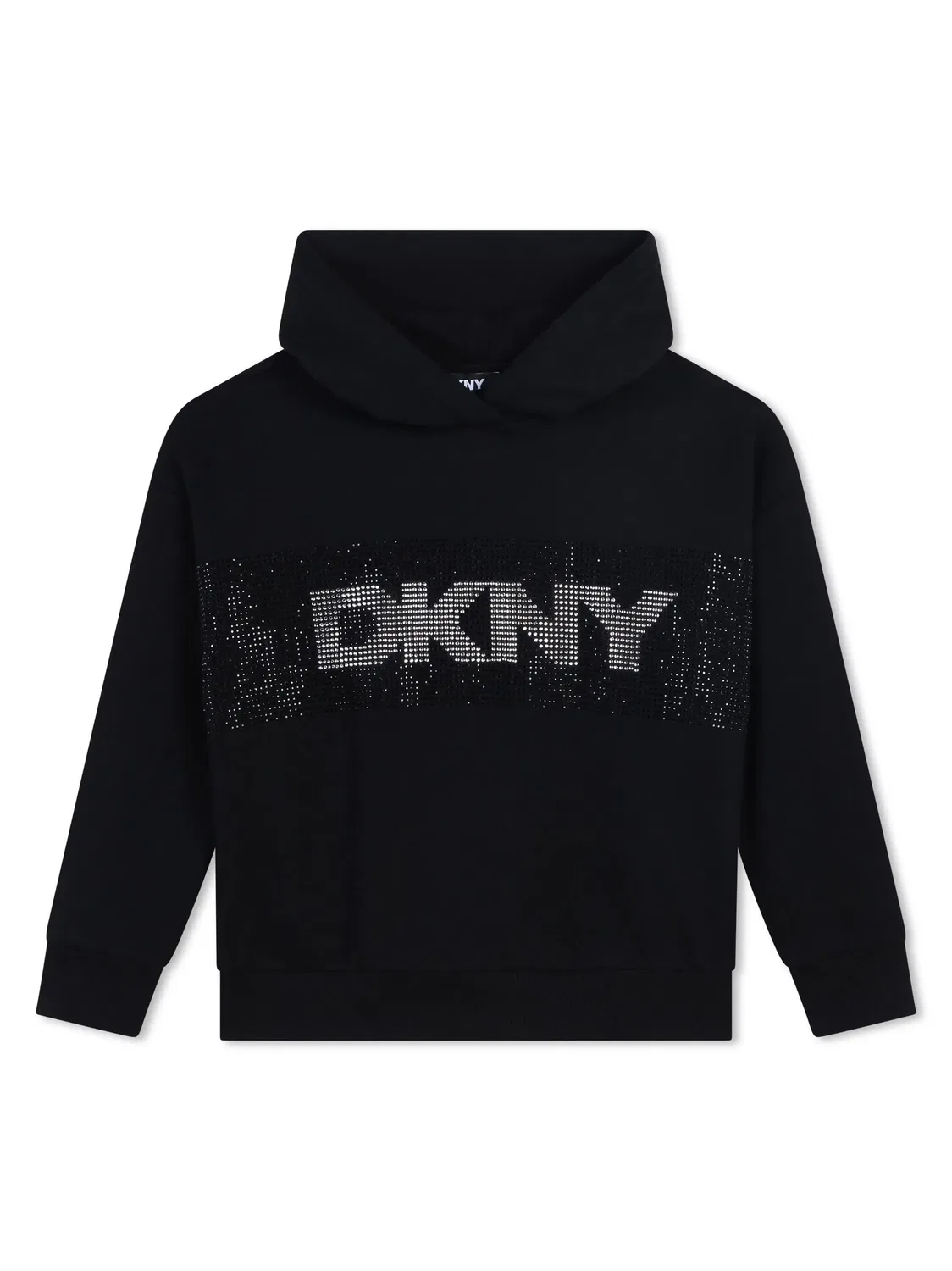 Худи с логотипом из хлопка DKNY, черный