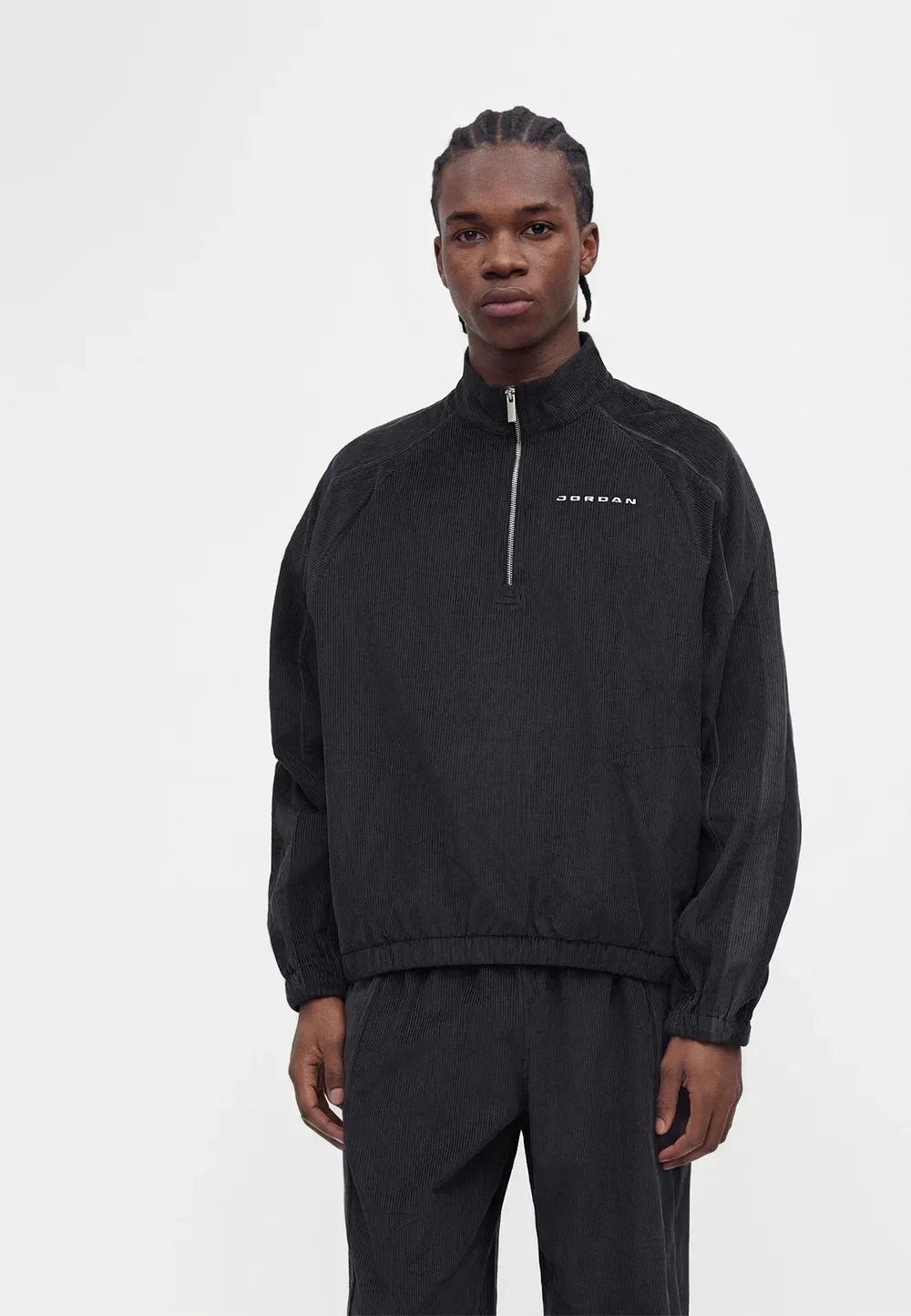 Куртка с застежкой-молнией до середины груди - летняя куртка Jordan, Black/Smoke Grey/White