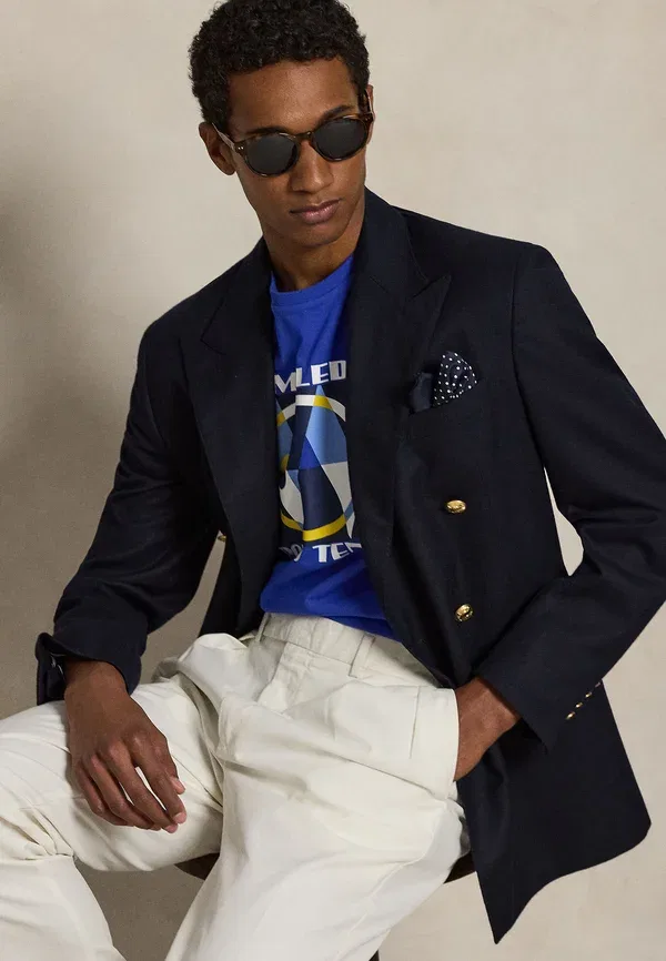 Футболка с принтом Polo Ralph Lauren, синий — фото 4
