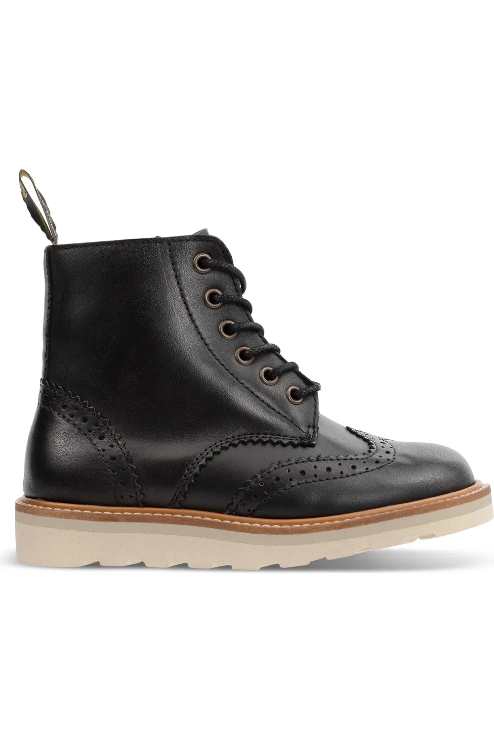 Детские ботинки броги со шнуровкой Sidney Kids Young Soles, черный — фото 3
