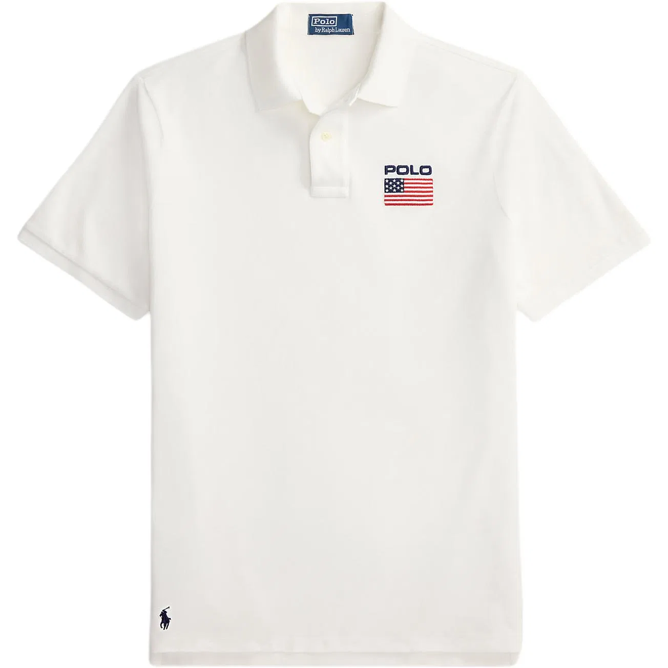 Мужское поло Polo Ralph Lauren Flag Polo Shirt, White