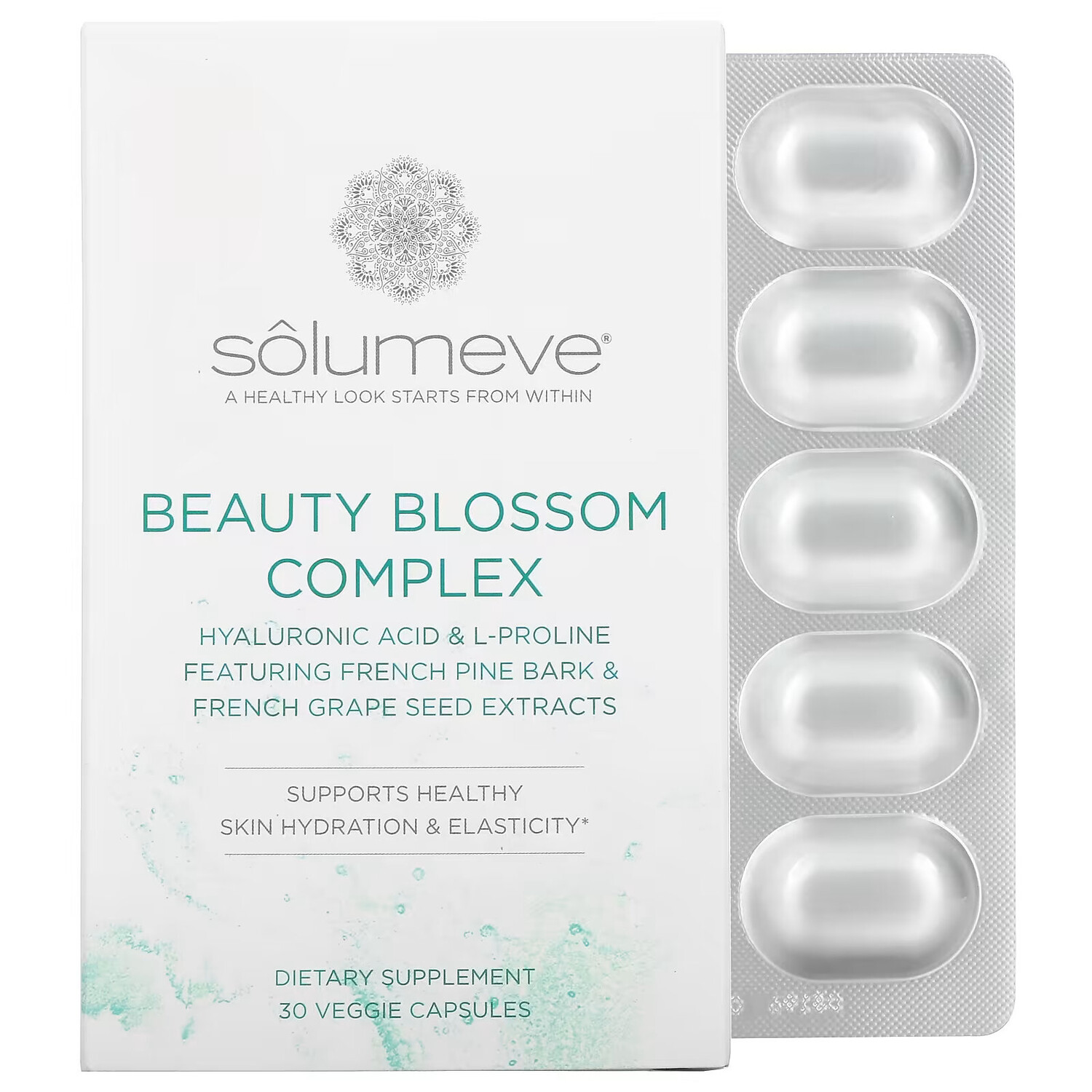 

Solumeve, Beauty Blossom Complex, 30 растительных капсул