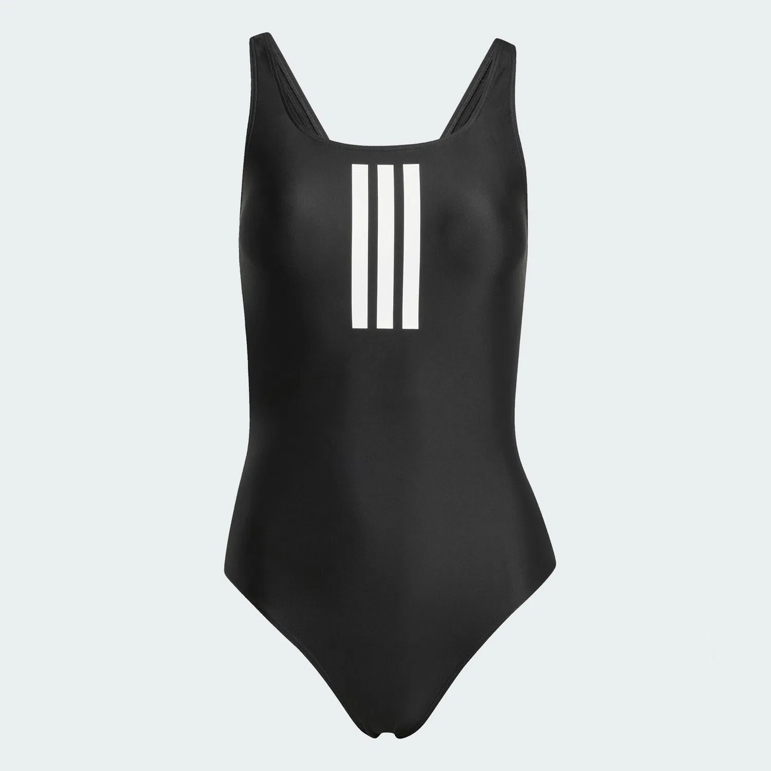 Женский слитный купальник с V-образной спинкой 3-Streifen V-Back Adidas, Schwarz Weiss — фото 2