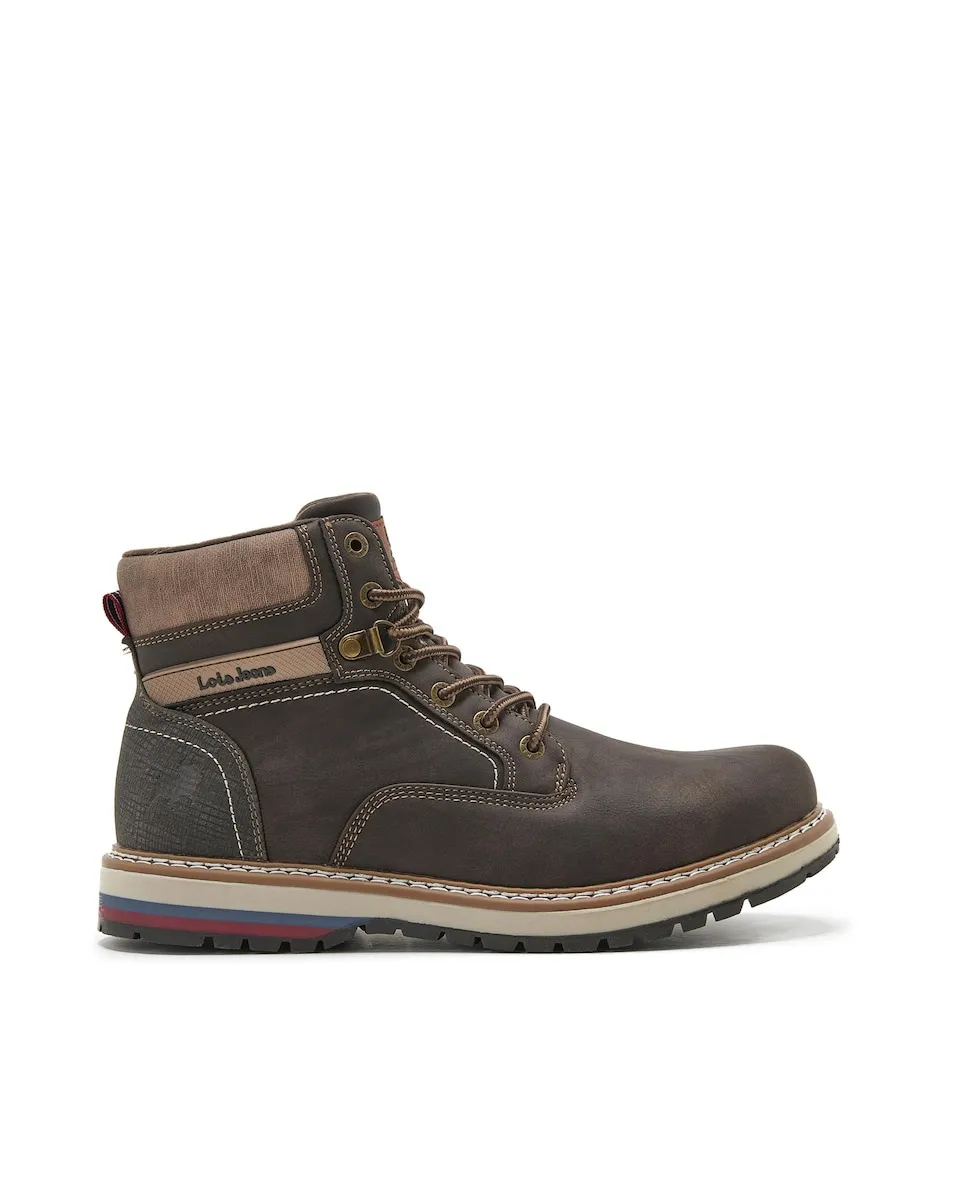 

Мужские ботинки темно-синего цвета на шнуровке Lois