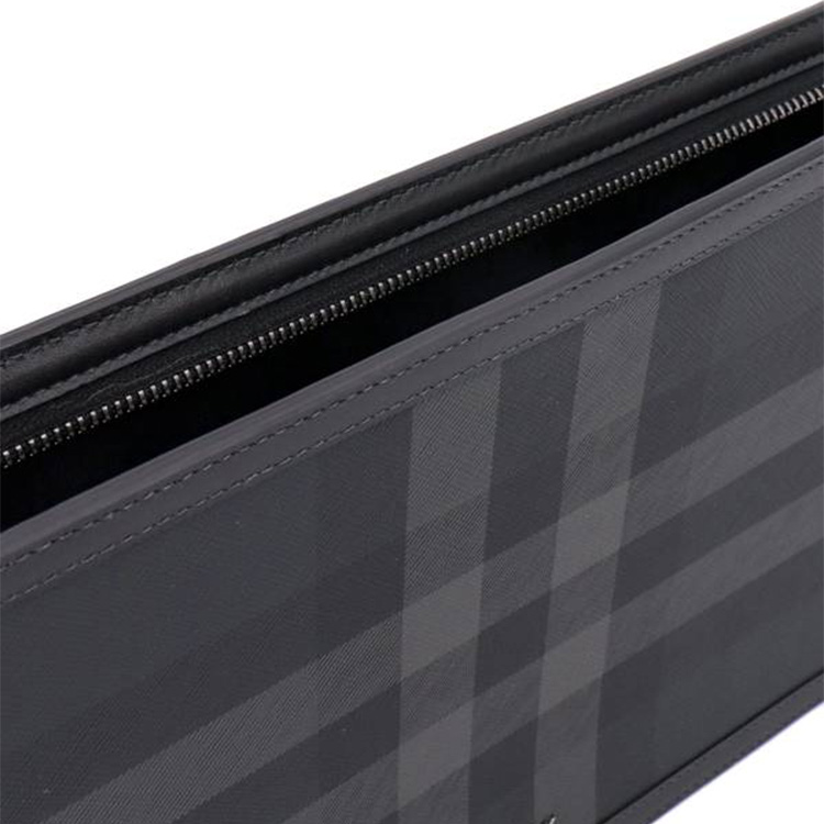 Полиуретановая наплечная сумка через плечо мужская черная Burberry — фото 3