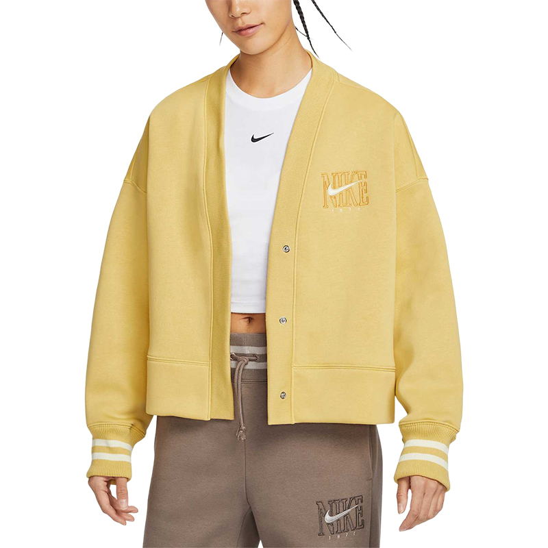 Nike Женская желтая куртка из флиса, Yellow — фото 4