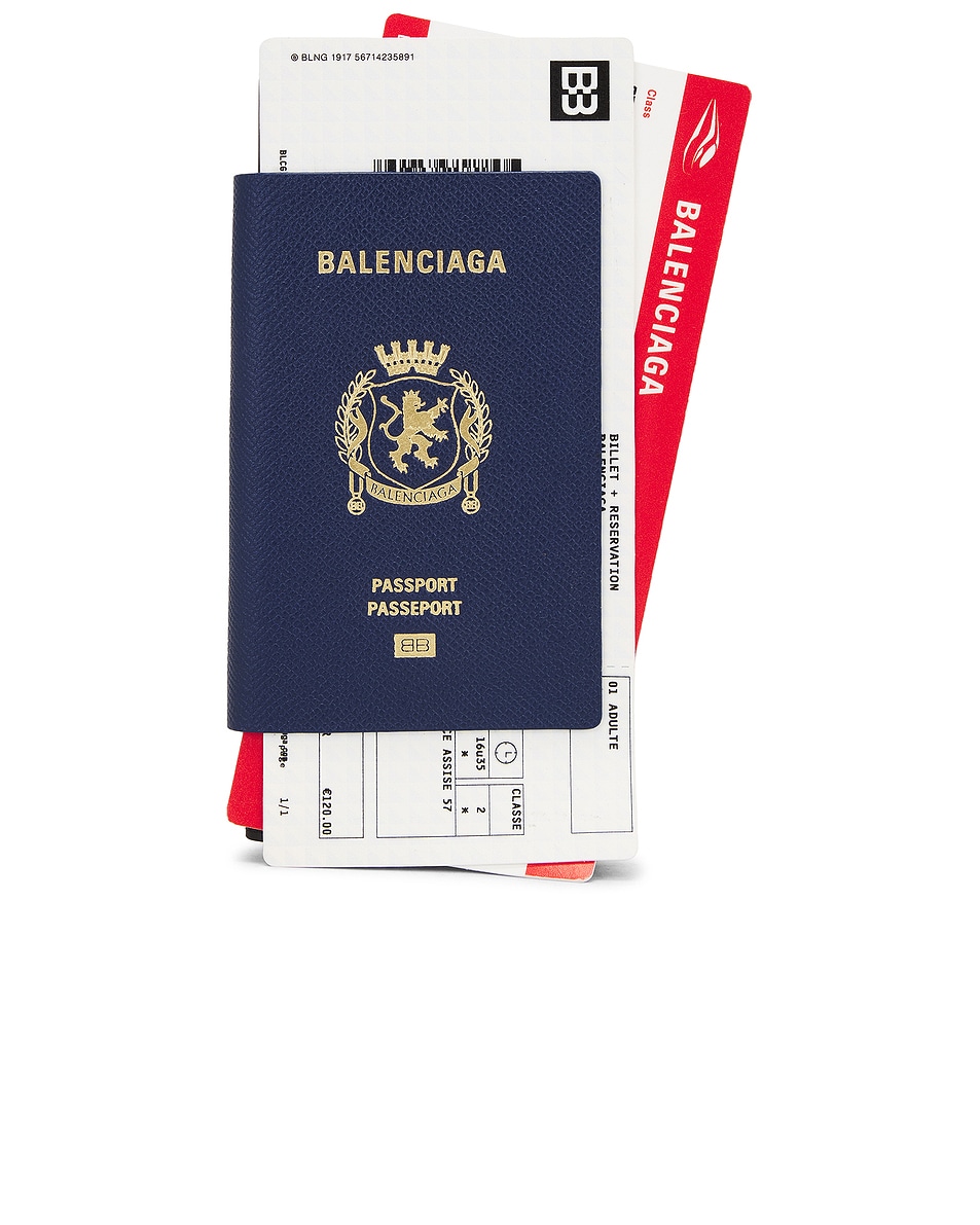 

Кошелек для паспорта Balenciaga, цвет Passport Blue