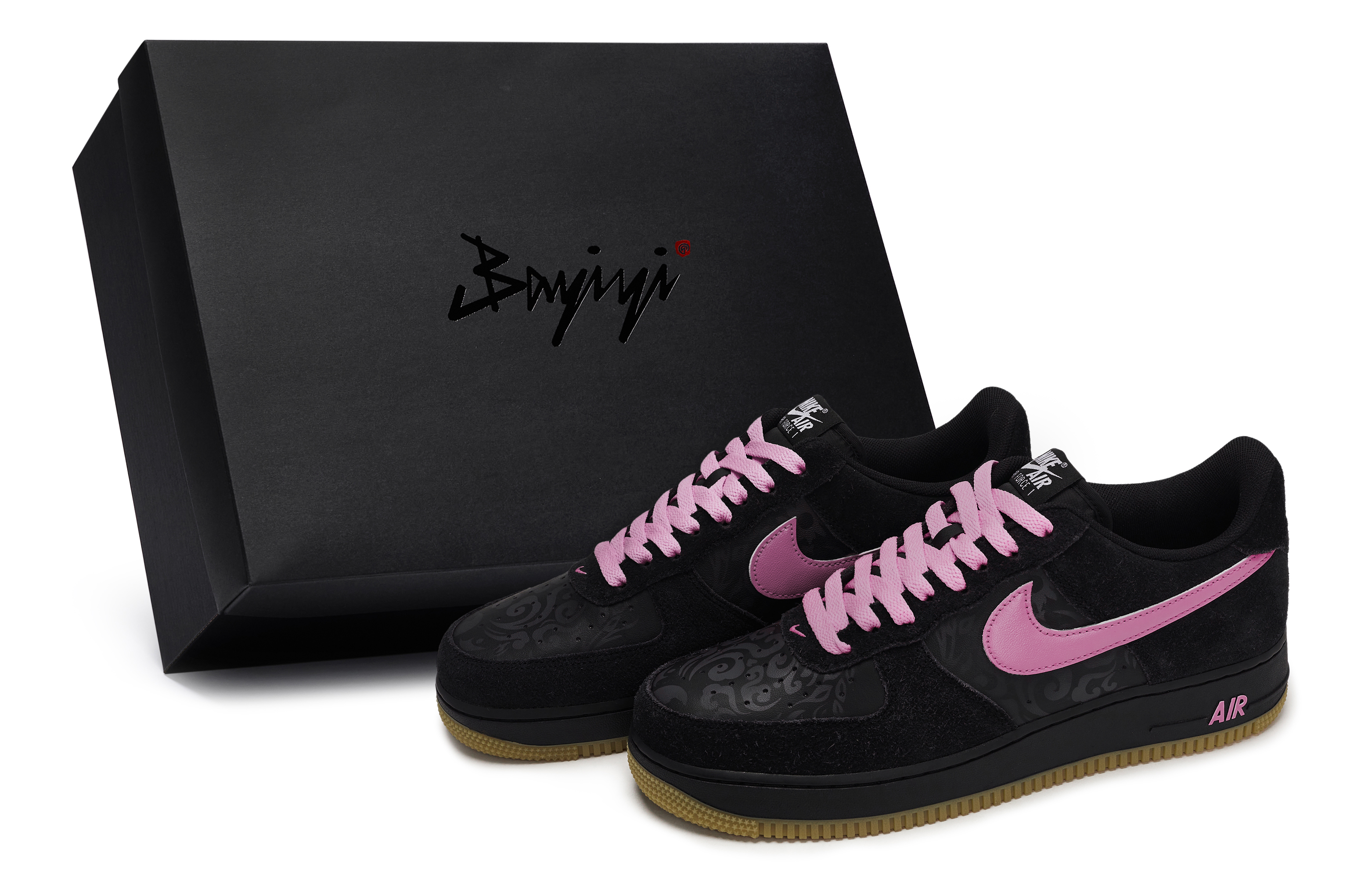 

Nike Кроссовки Air Force 1 для скейтбординга, мужские, низкие, черно-розовые