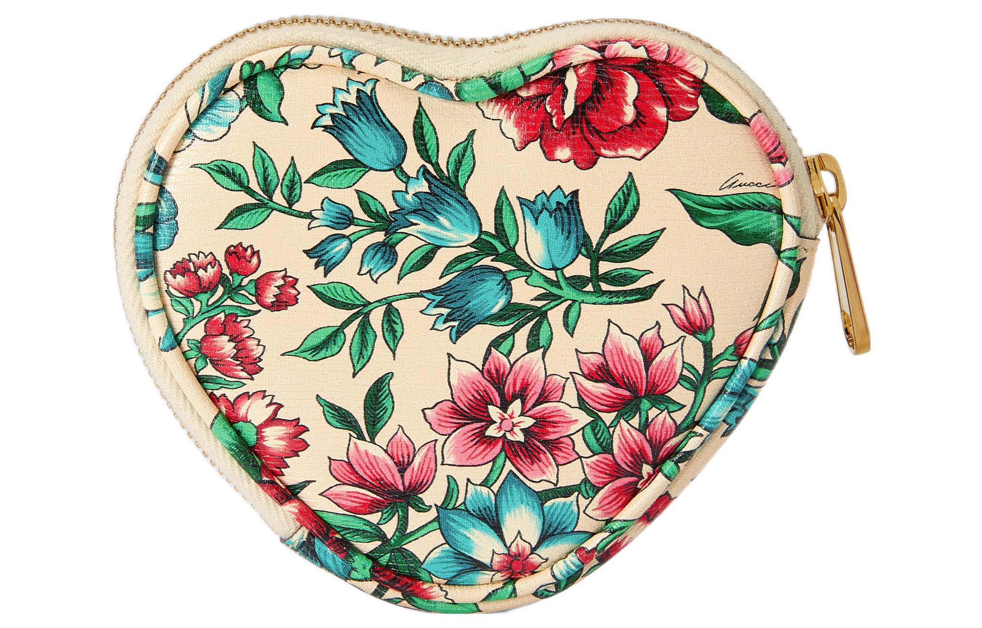 GUCCI Кожаный кошелек для ключей Ophidia женский разноцветный — фото 4
