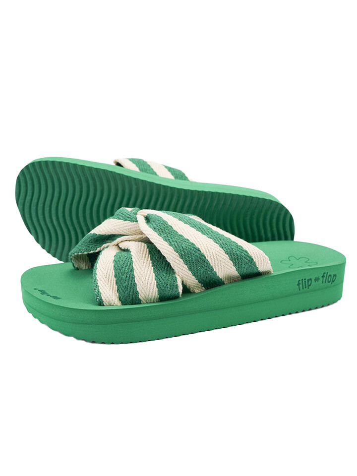 Мюли Flip Flop Twist, цвет Grün/Creme