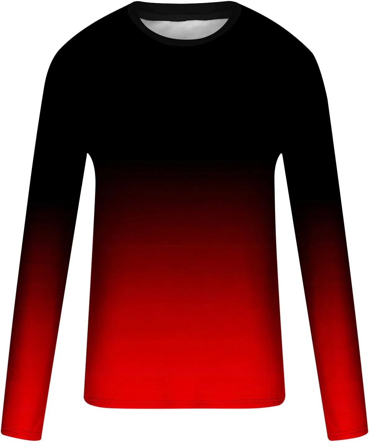 Мужская футболка с градиентным тай-даем, длинный рукав, Slim Fit — фото 4
