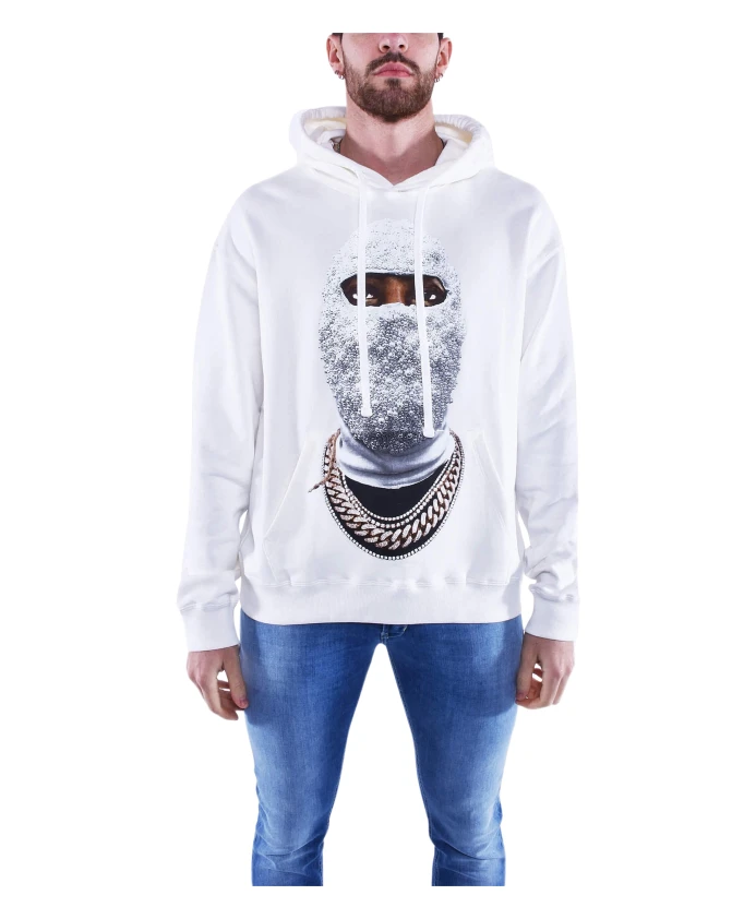 

Хлопковая толстовка с капюшоном, маской и логотипом. Ih Nom Uh Nit, белый