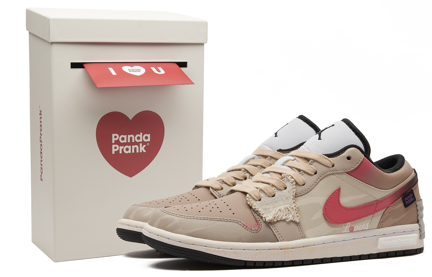 

Кроссовки Air Jordan 1 Vintage Basketball Shoes Men Low-top Brown/Pink, розовый