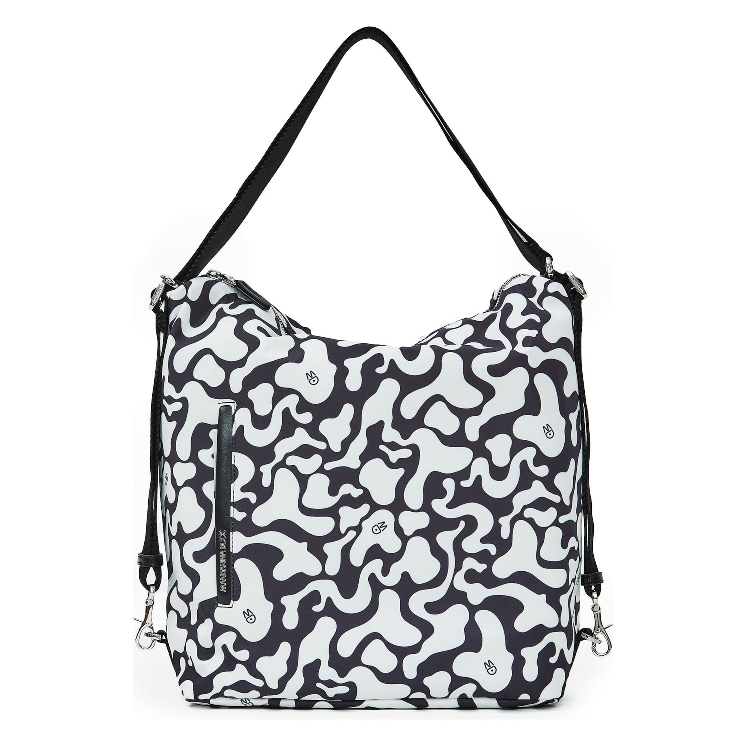 

MANDARINA DUCK Плечевая сумка 'Hunter Moire' в черном и белом цветах