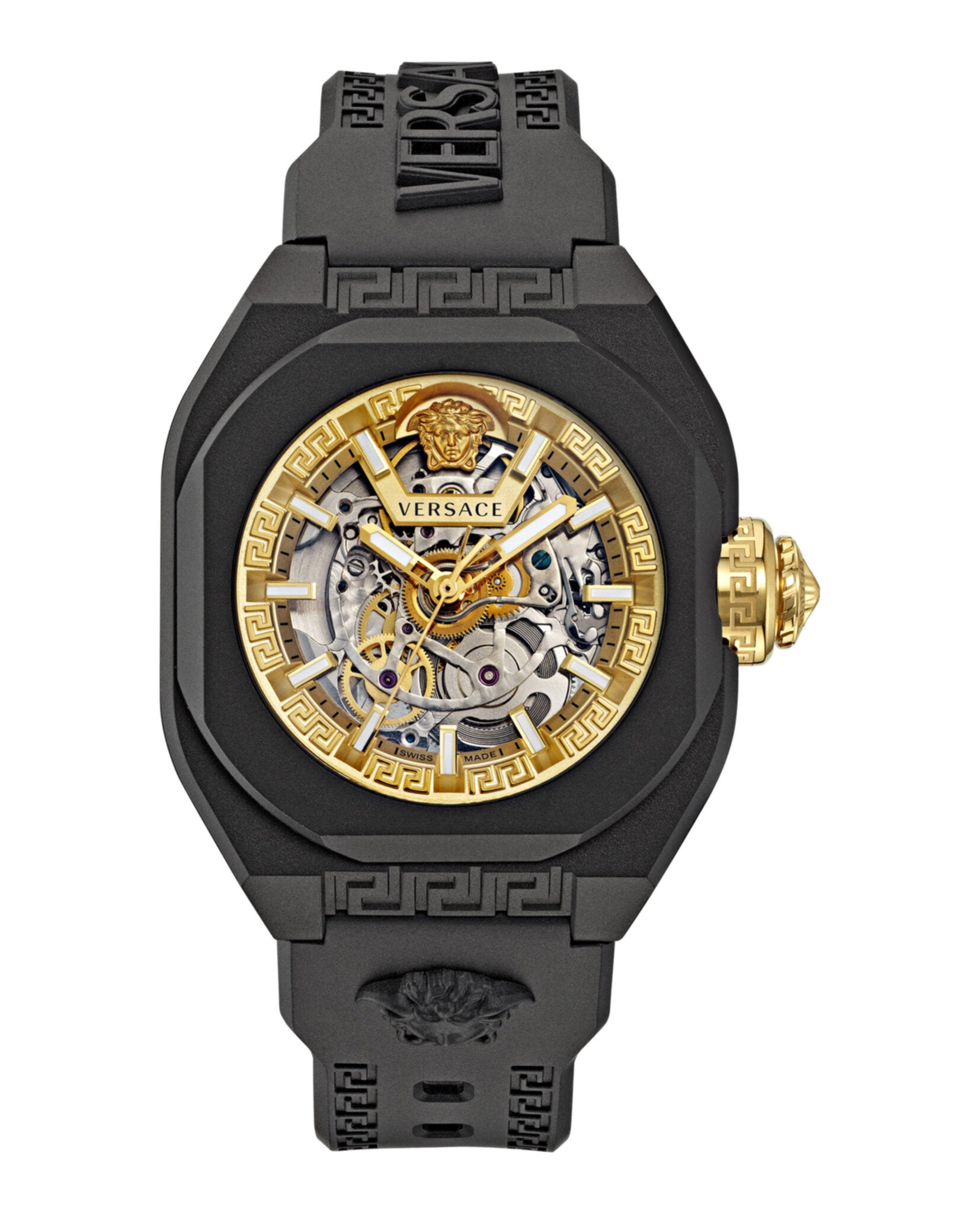 

V-Legend скелетон автоматические часы Versace, черный/черный/золотой