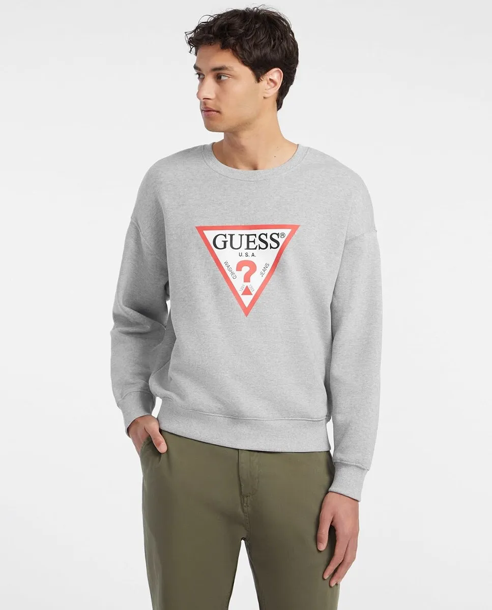 

Толстовка с капюшоном Guess Jeans, светло-серый