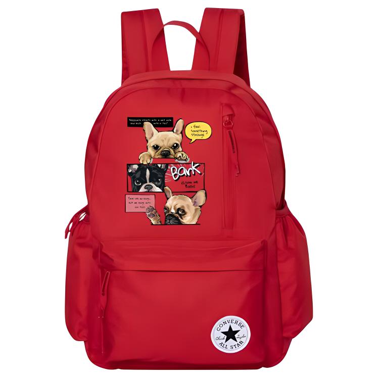 

Converse Полиэстеровый рюкзак средний размер унисекс красный, Letter Puppy