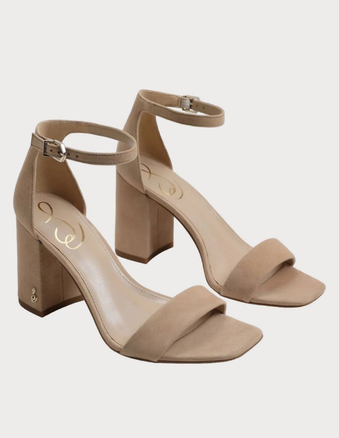 Сандалии Daniella Block Heel из овсяной замши Sam Edelman, цвет oatmeal suede