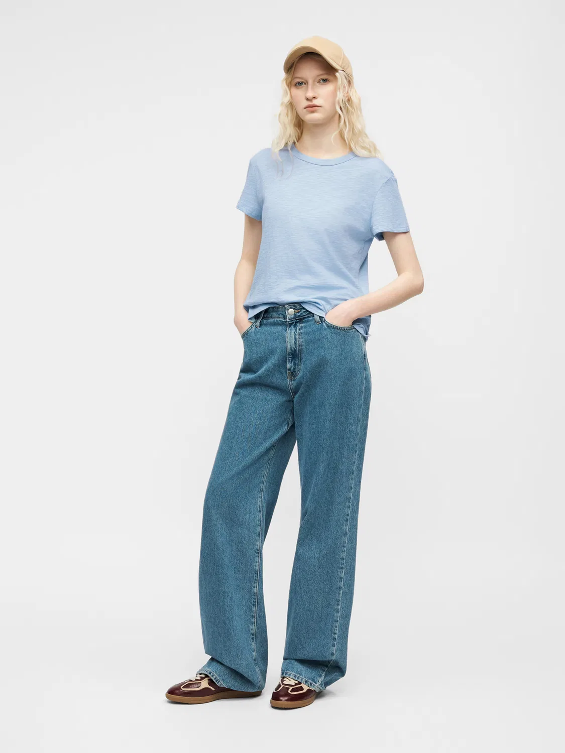 Рубашка Gap FOREVERSOFT пыльно-голубого цвета — фото 4