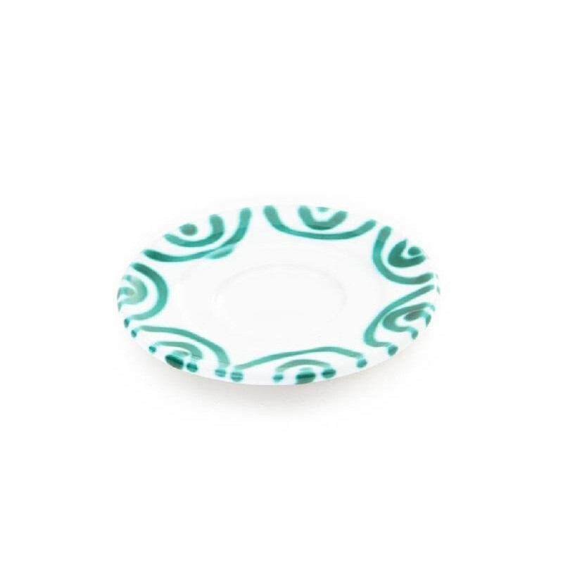 

Блюдце для мокко/эспрессо Green Flamed Gourmet d: 11 см Gmundner Keramik, белый/зеленый