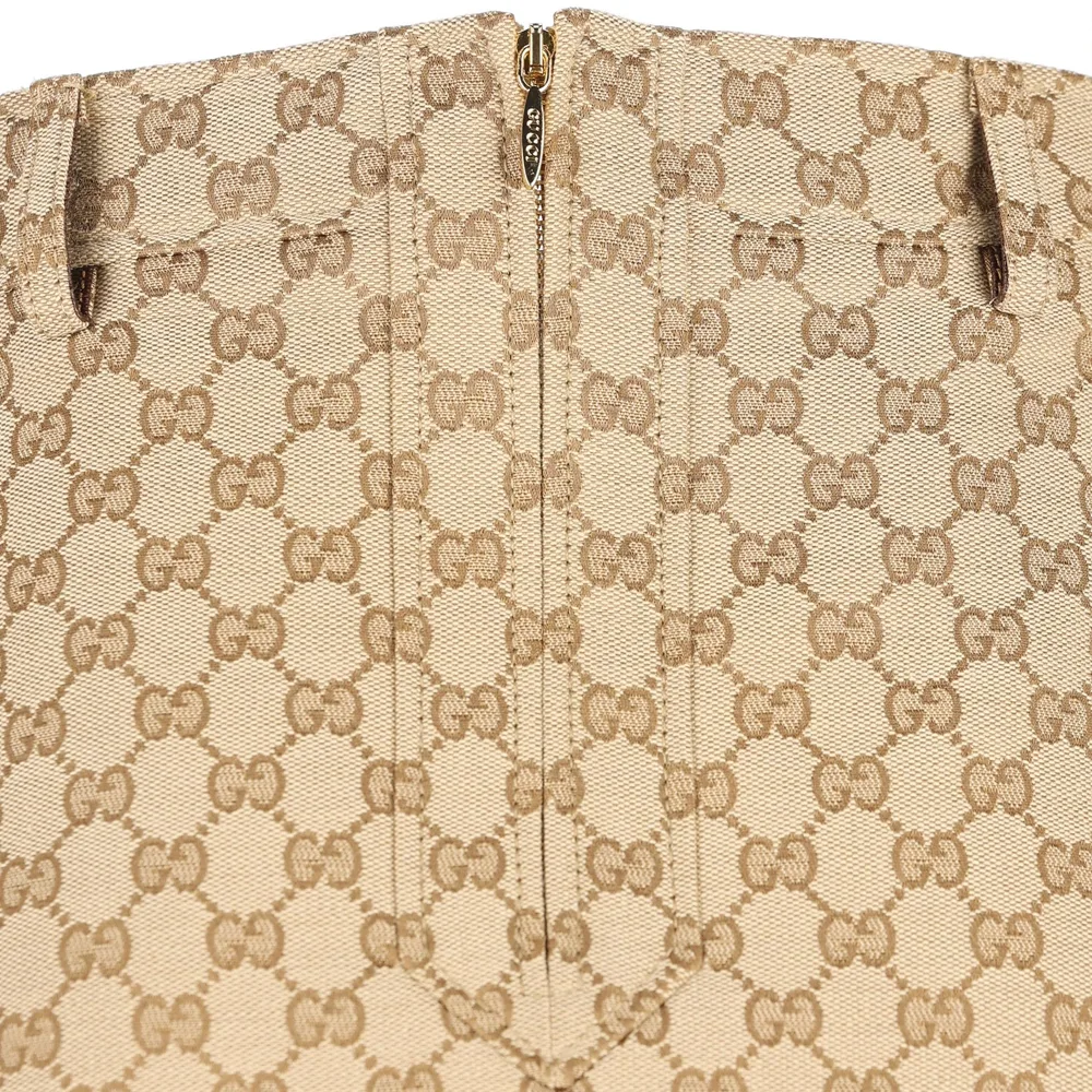 Юбка женская GUCCI SS26 Casual Long Skirt, повседневный стиль, светло-коричневый — фото 4