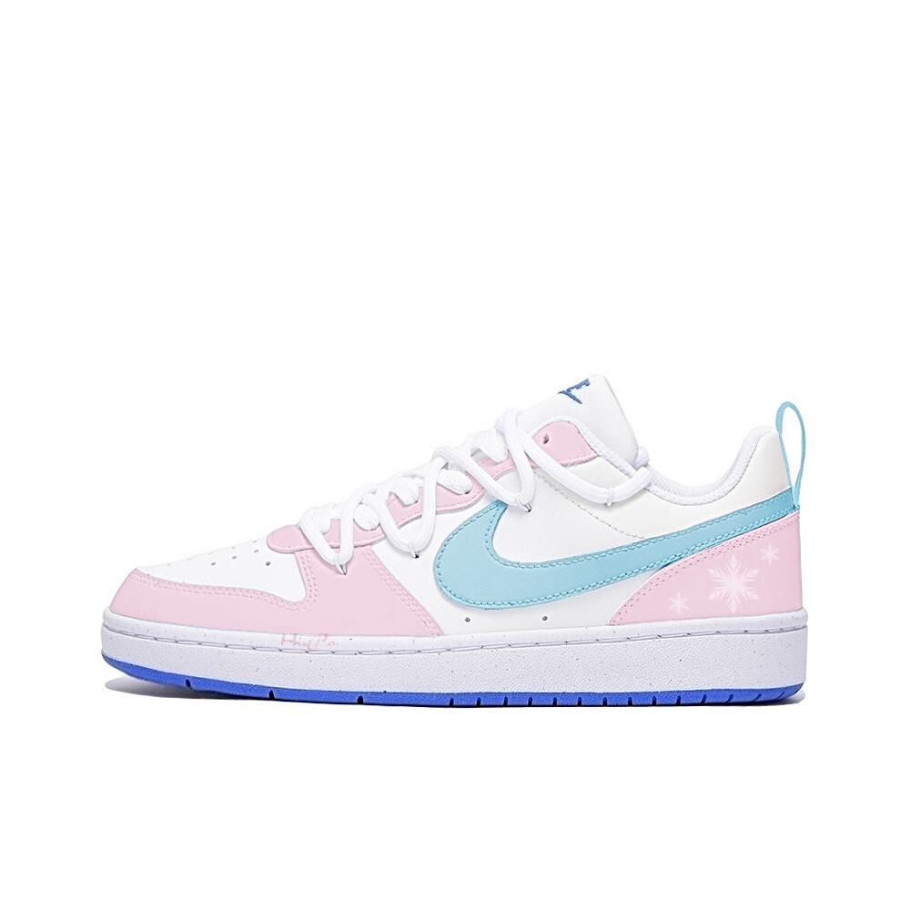 

Кроссовки Nike Court Borough Skateboard Shoes Women's Low-Top White, Розовый, Кроссовки Nike Court Borough Skateboard Shoes Women's Low-Top White