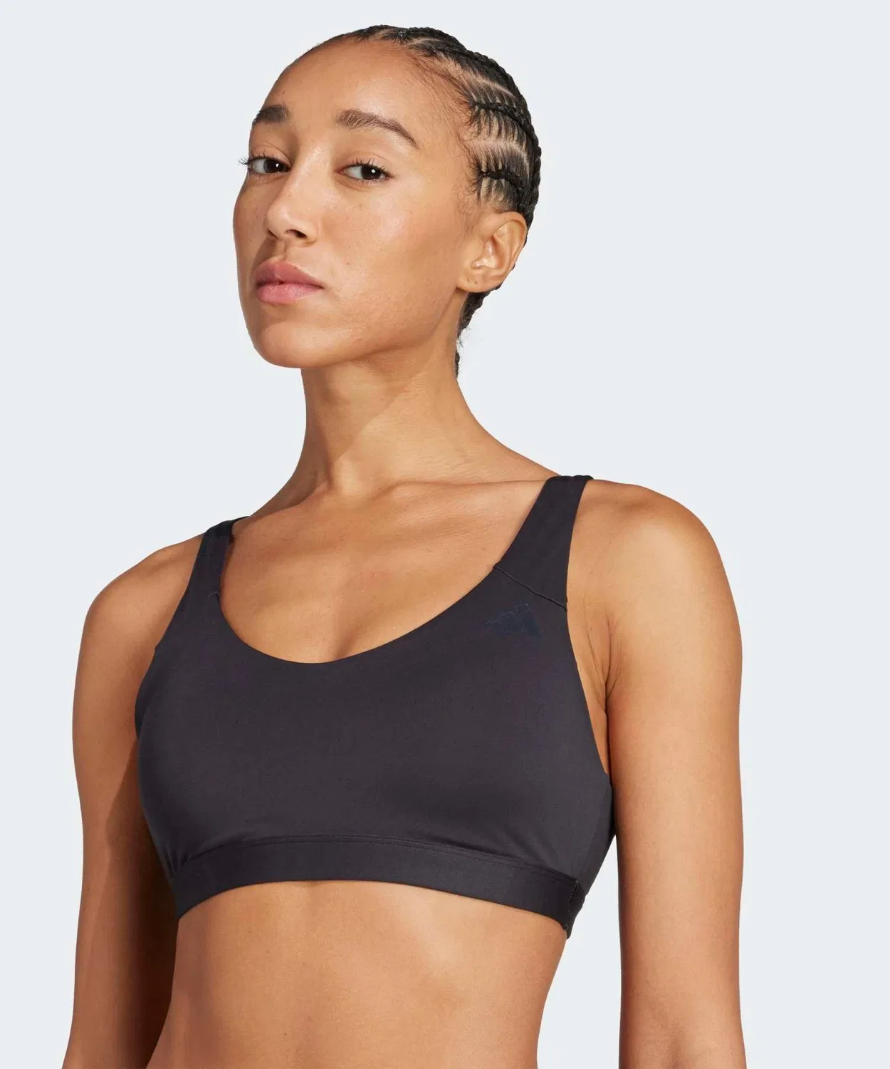 Женский спортивный бюстгальтер средней поддержки All Me Essential Medium Support Bra, Adidas, Black — фото 4