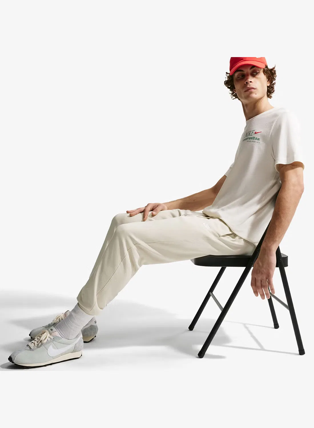 Брюки из флиса Club Nike, светло-хаки — фото 3