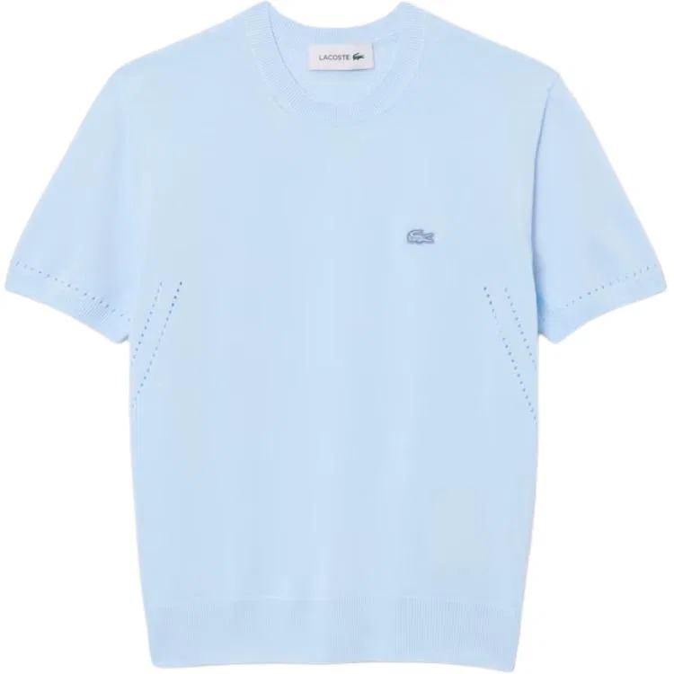 Женский свитер с круглым вырезом Crew Neck Moderate, LACOSTE, Light Blue