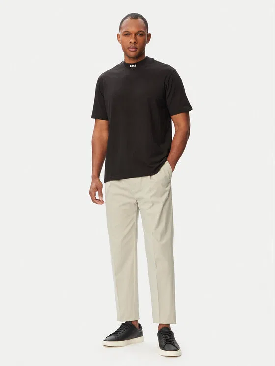 Футболка relaxed fit Tee Collar Boss, черный — фото 2