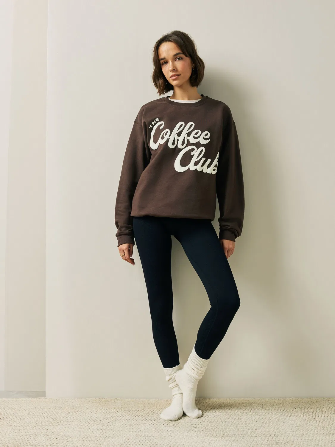 Свитшот с принтом Coffee Club Next, шоколадный — фото 2