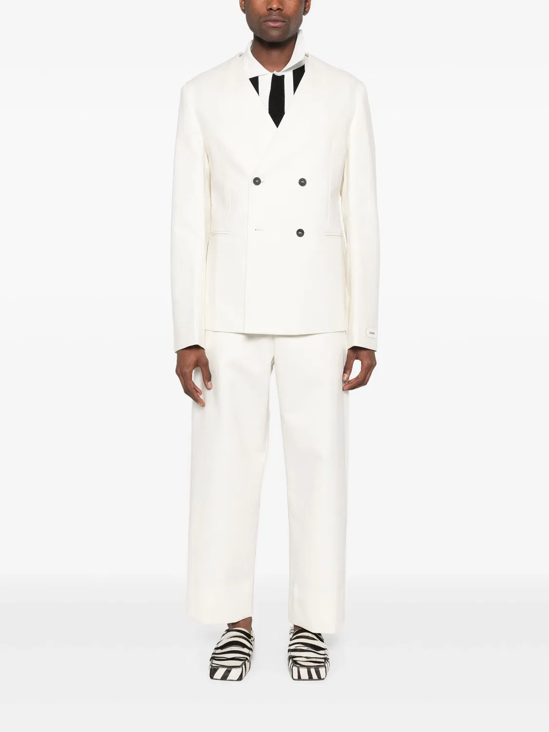 Брюки прямого кроя нейтрального цвета Jacquemus, нейтральный — фото 3