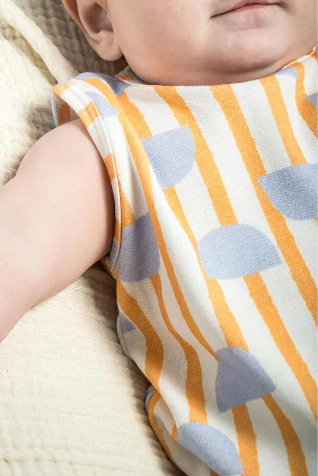 Детский комбинезон с принтом Basics Baby Fou, White — фото 2