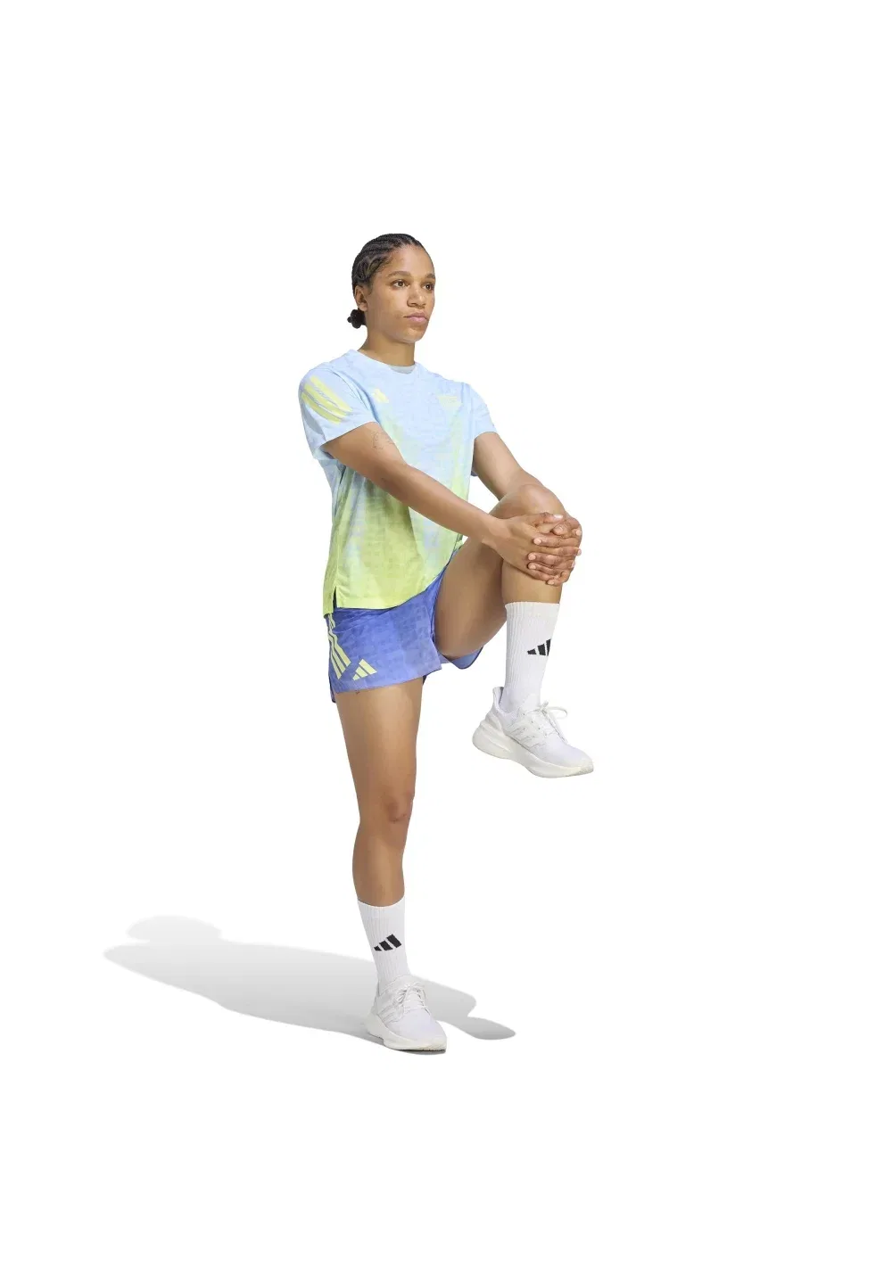 Ber26 - спортивные шорты Adidas Performance, Dual Indigo/Crystal Sky — фото 2