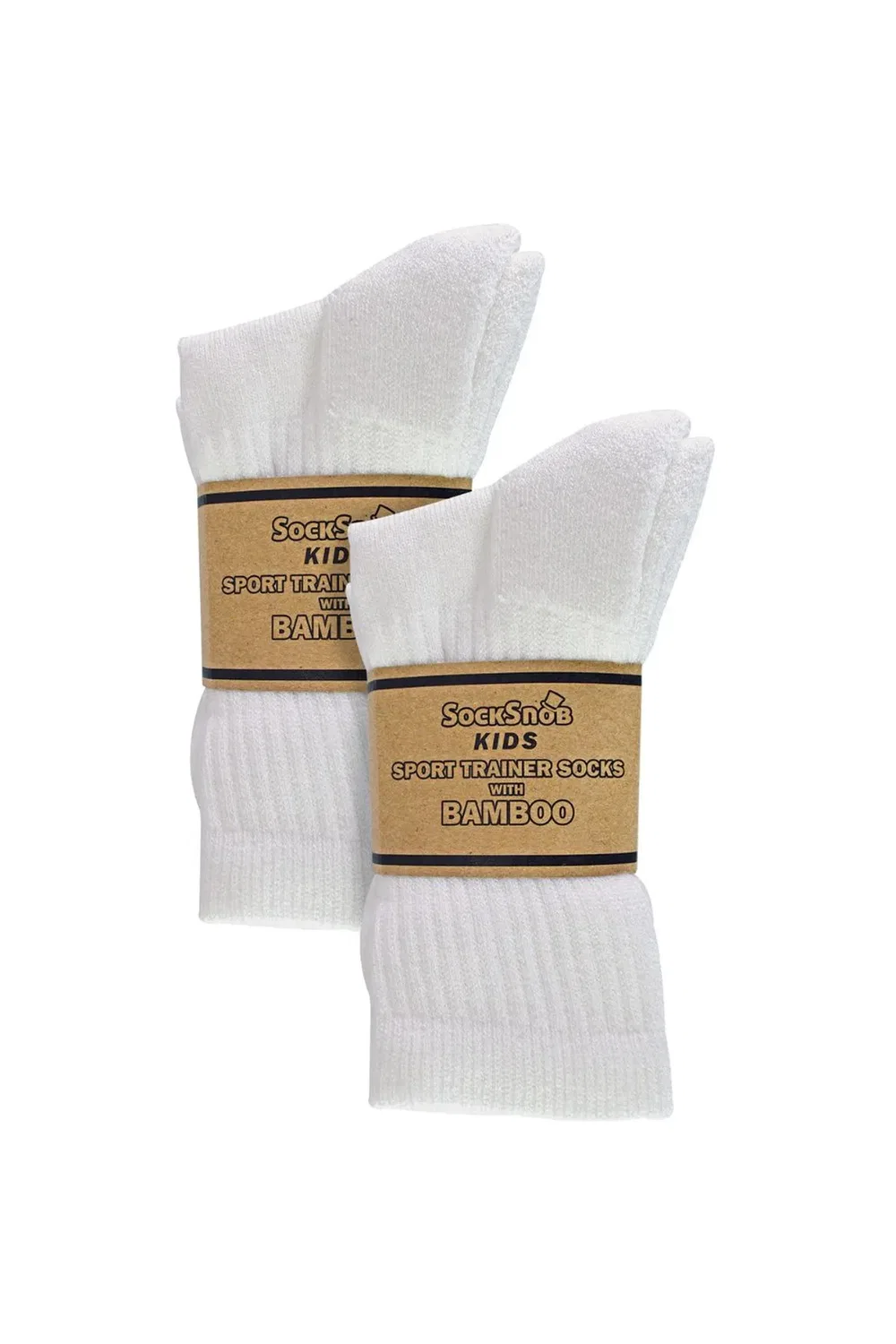 Комплект из 6 пар спортивных носков из мягкого бамбука Sock Snob, White — фото 2