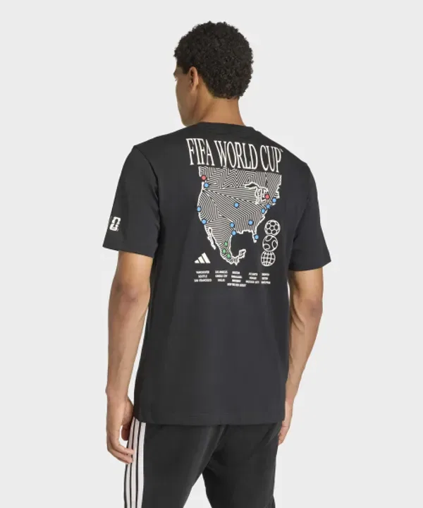 Футболка с графикой чемпионата мира по футболу 2026, Adidas, черный — фото 2