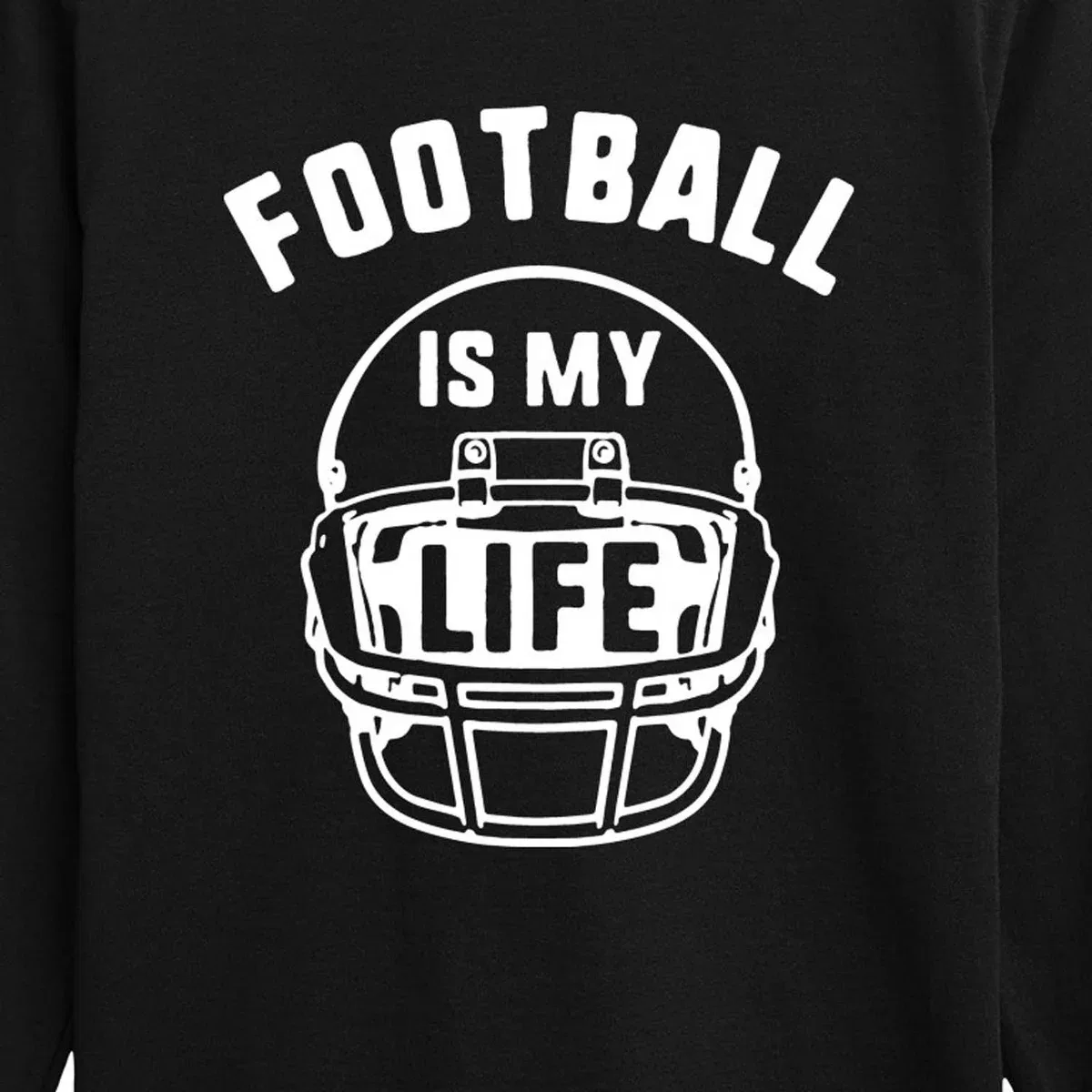 Детская футболка с длинным рукавом с принтом Football Is My Life Instant Message, Red — фото 2