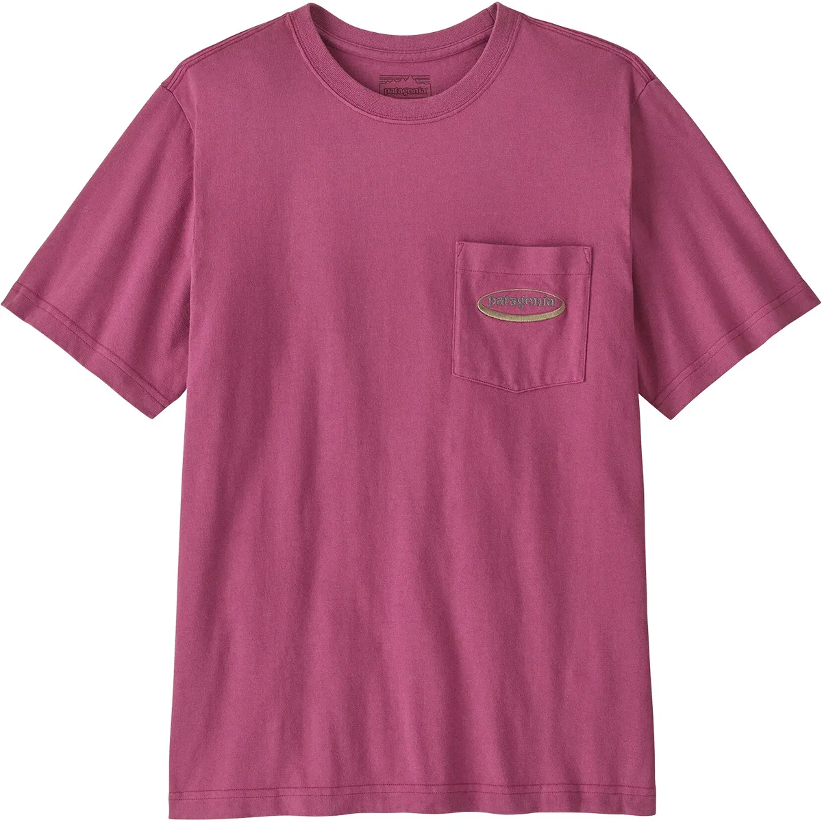 Мужская футболка с грудным карманом Oval Logo Pocket Patagonia, Faded Magenta