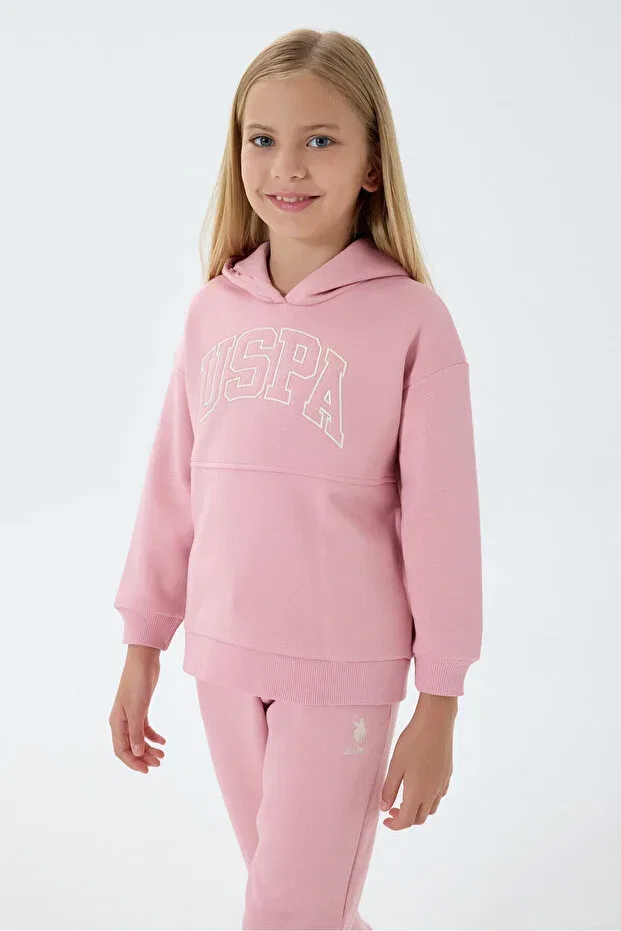 Детский спортивный костюм для девочек с принтом U.S. Polo Assn., Powder — фото 4