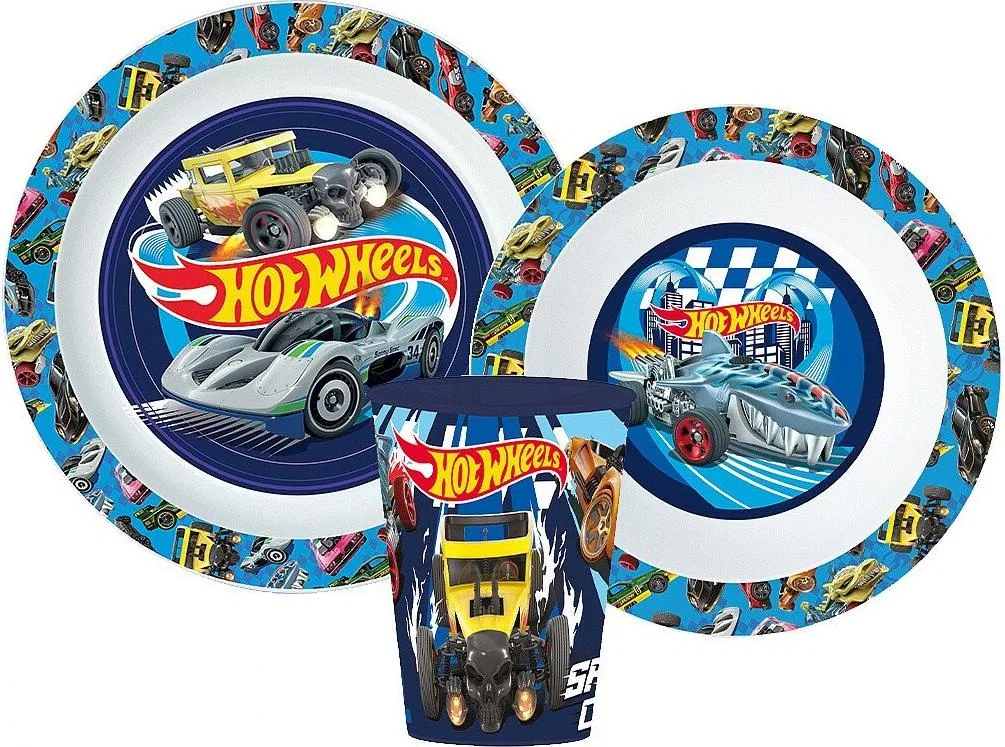 Детский набор посуды Hot Wheels Blue Fire, 260 мл