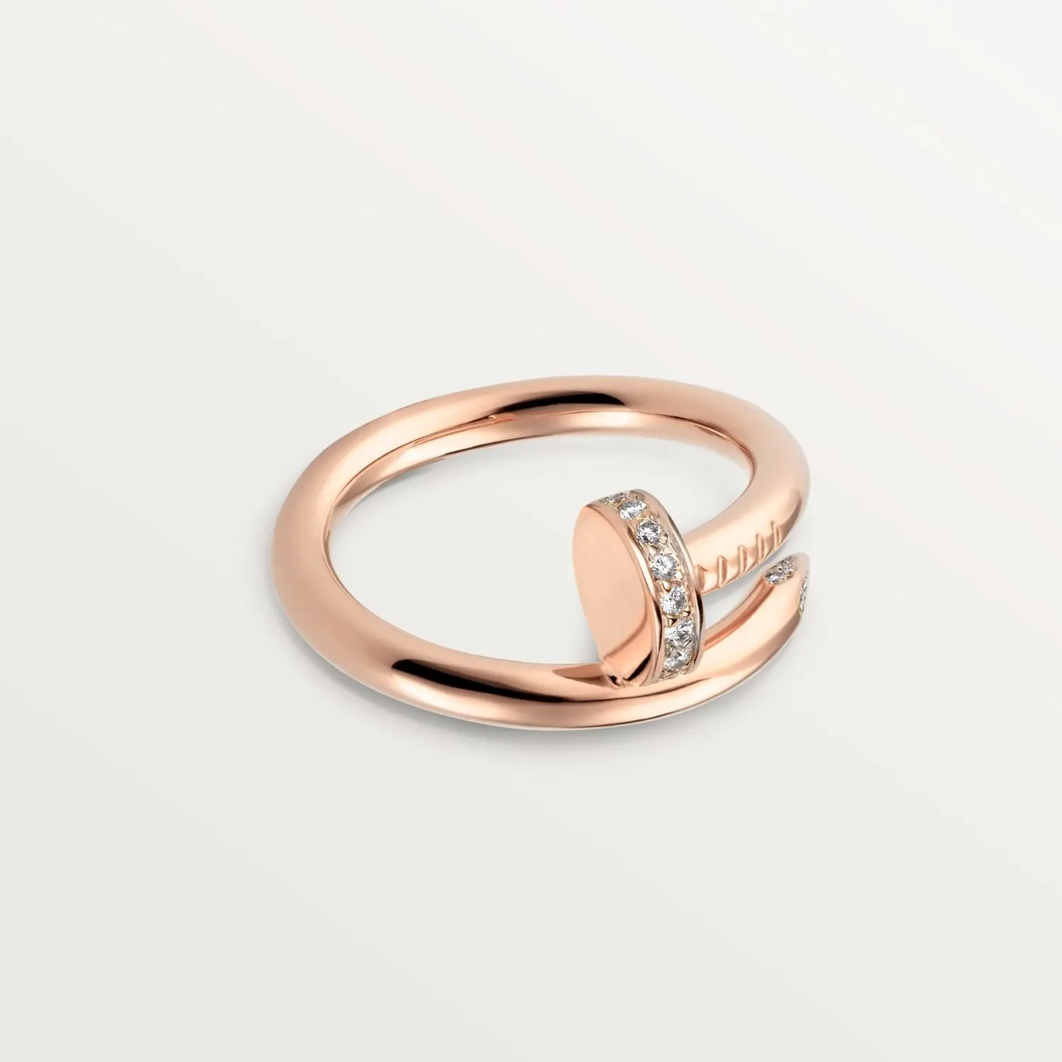 Кольцо Cartier Juste un Clou из розового золота с бриллиантами — фото 3