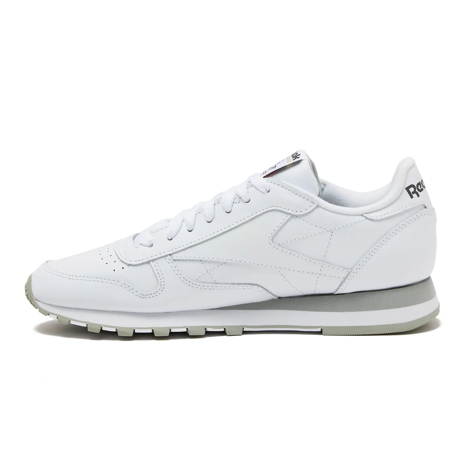 Детские кроссовки для мальчиков с закрытым носком Classic Leather Reebok, Ftwr White Pure Grey 3 Pure Grey 7 — фото 3