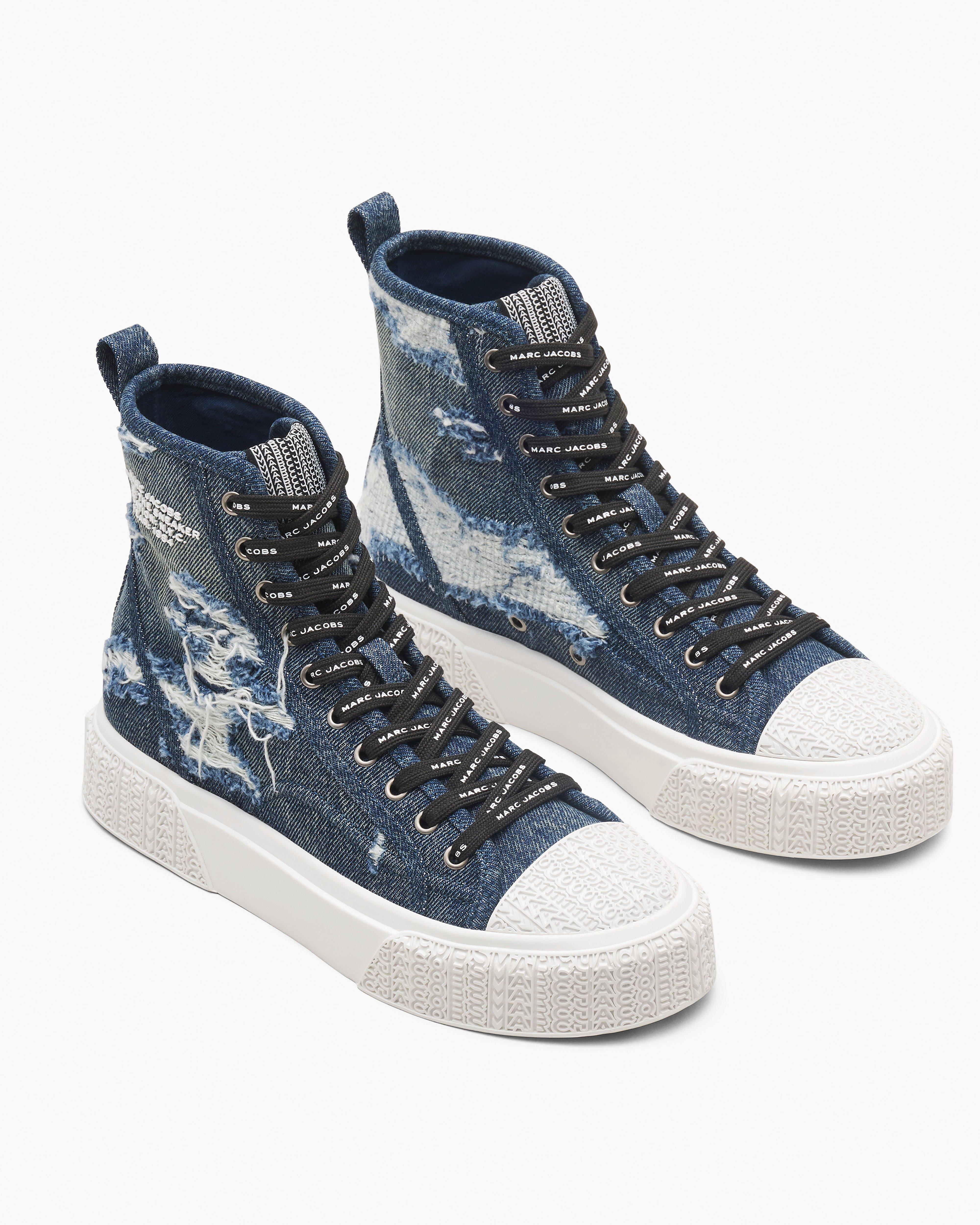Высокие кроссовки Rip And Repair Denim Marc Jacobs, цвет Punk Indigo