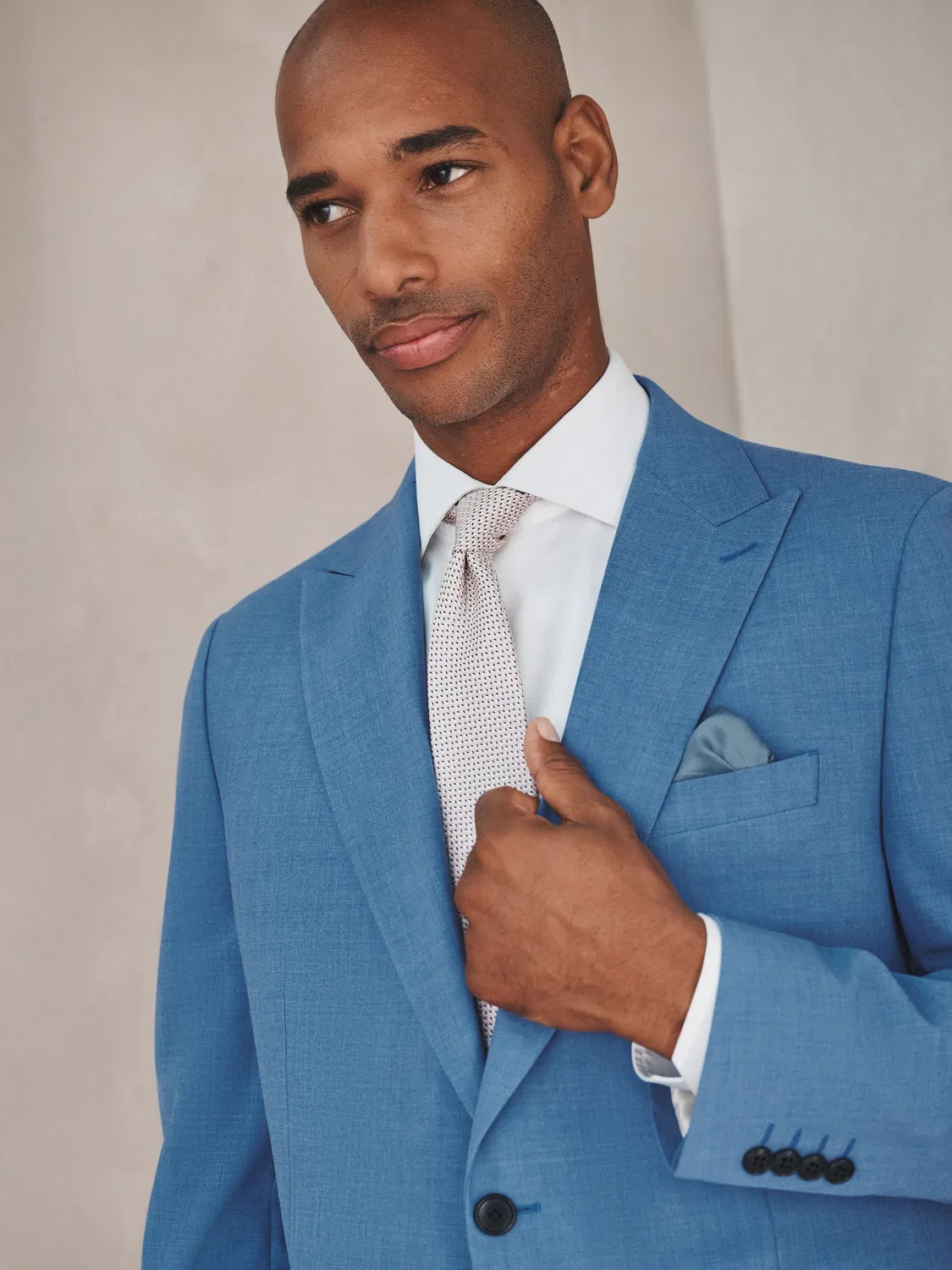 Пиджак Slim Fit N. Premium Motionflex Wool Blend Next, ярко-синий — фото 4