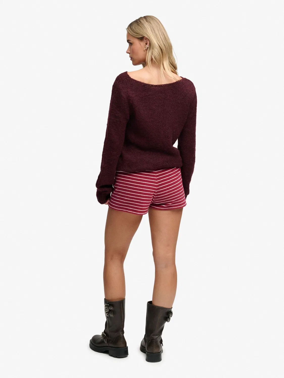 Шорты Athletic Essentials Fold Over Superdry, красный — фото 4