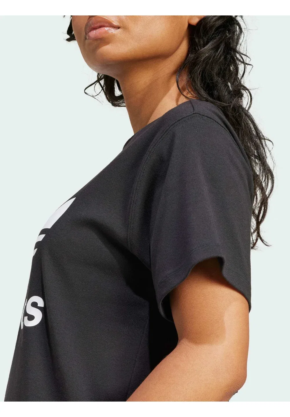 Футболка с принтом трилистника (обычная) Adidas Originals, Black — фото 4